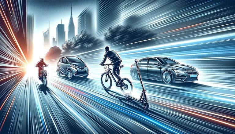 Zoom Through Your Commute: Comparing Speeds of Cars, Bikes, E-Scooters, and E-Bikes